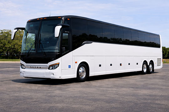 56-passenger charter bus available for charter in Calabasas, CA